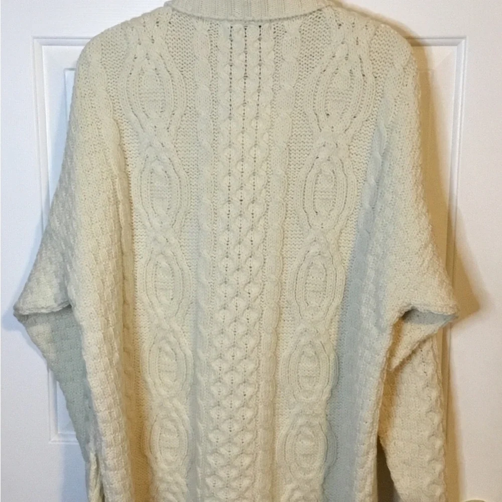 Woman’s Aran Crafts Full Zip Wool Sweater Sz XXL - Picture 4 of 9